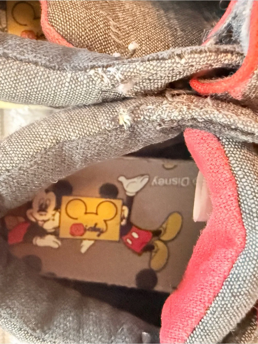 GAP Kids Mickey Mouse Navy, Gray & Red Flip Flops